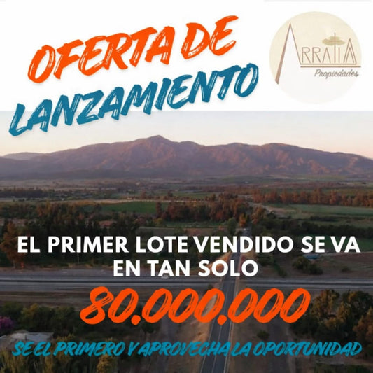 🌄 Nuevo Proyecto: Parcelación Valles de Lumbrera – Melipilla ¡Comienza la venta! 33 lotes disponibles.